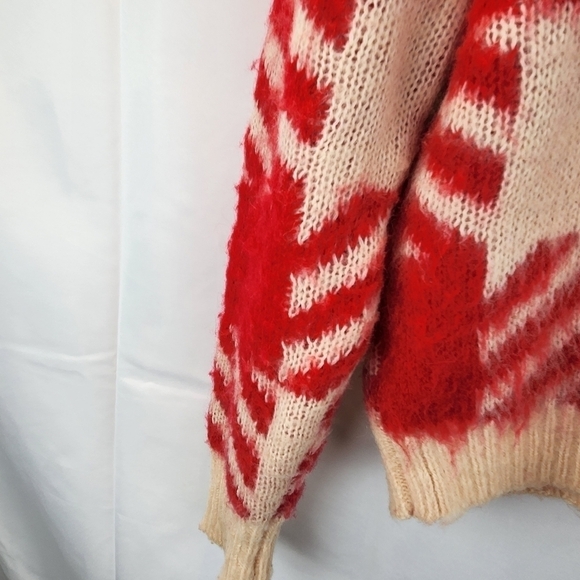 Sandro Ginn Checked Jacquard Crew Sweater size S in VGUC - Picture 8 of 10